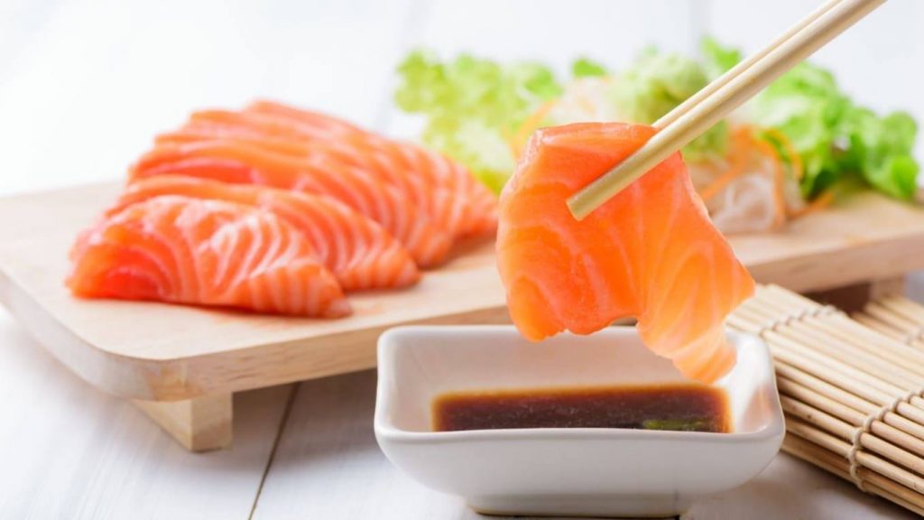 Avoid eating raw salmon during pregnancy